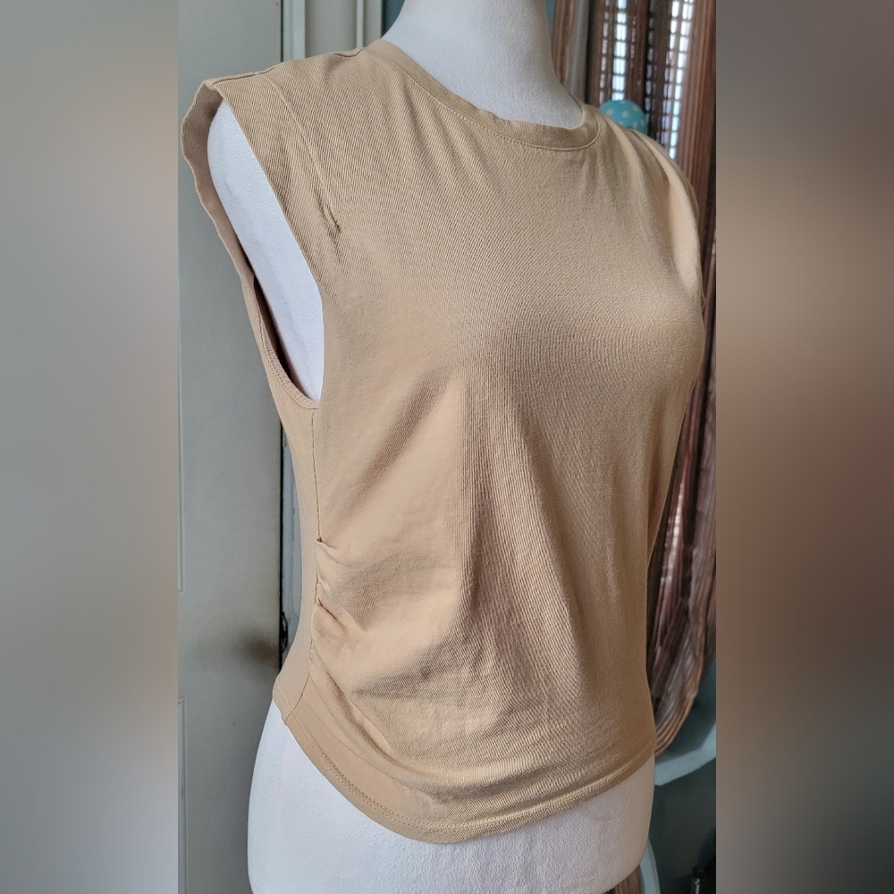 rag & bone Mica Crewneck Sleeveless Tank Blouse Womens XS 100% Cotton Asymmetric